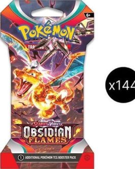Obsidian Flames Sleeved Booster Pack Case